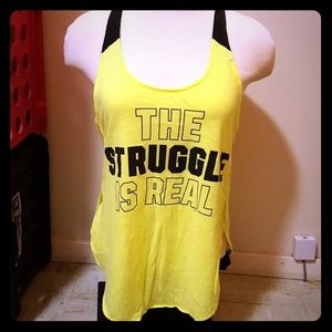 Neon yellow Victoria Secret PINK workout tank